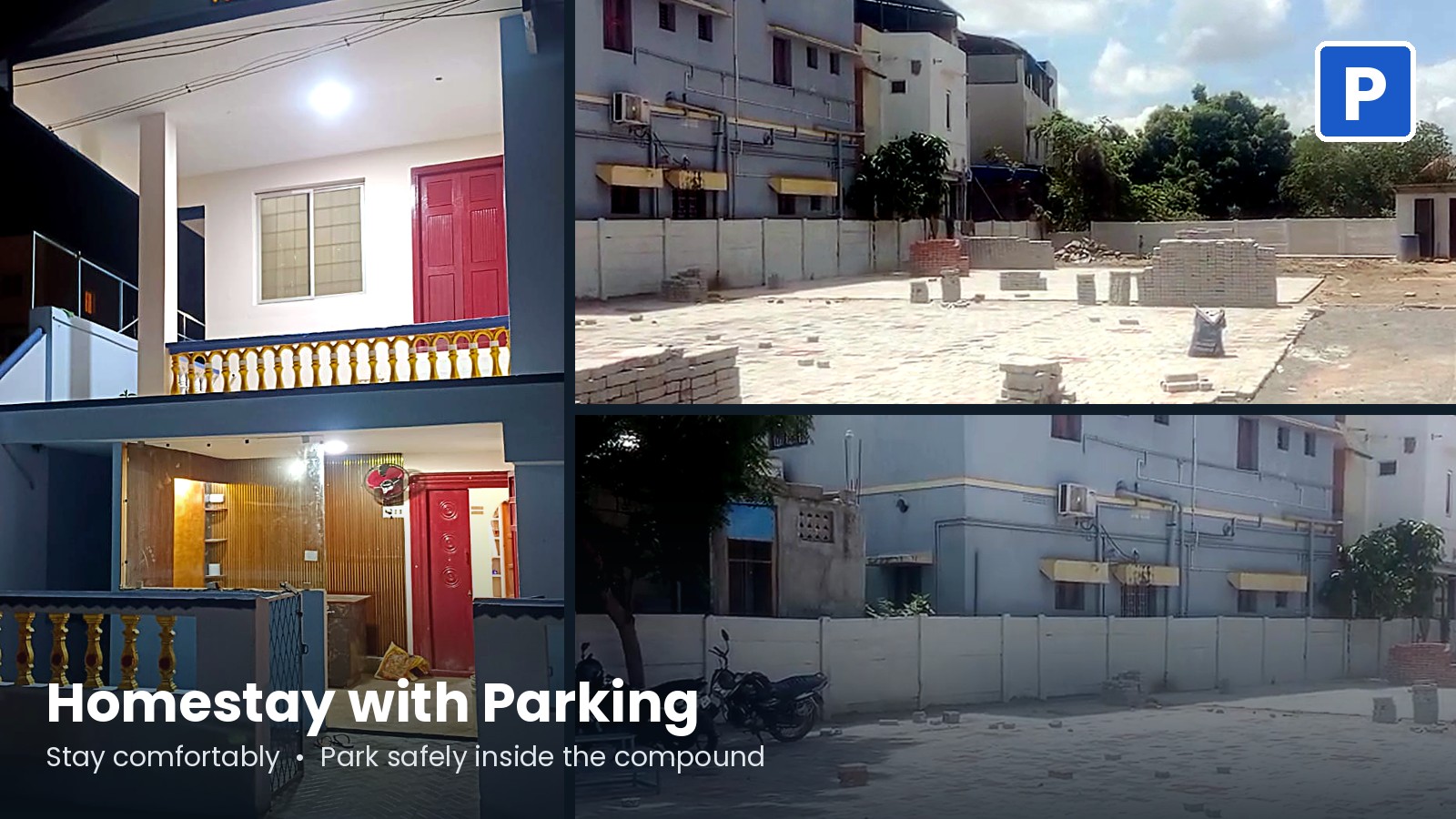 Safe parking inside the compound
